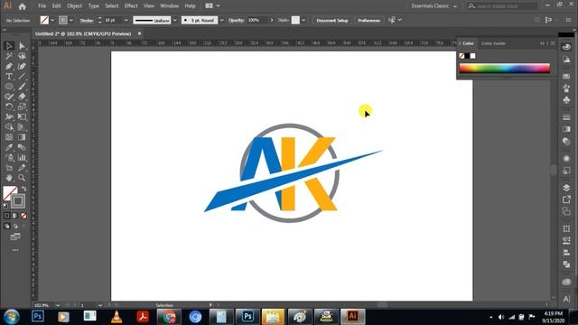 How to Create Logo Design I AK interiors I in Illustrator Tutorial I S2 Graphics Design смотреть онлайн