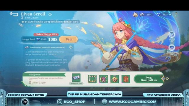 SKIN KAGURA BEYOND THE CLOUDS GRATIS ! CARA MUDAH KLAIM 1288 ANCIENT RELIC EVENT ELVEN SCROLL MLBB смотреть онлайн