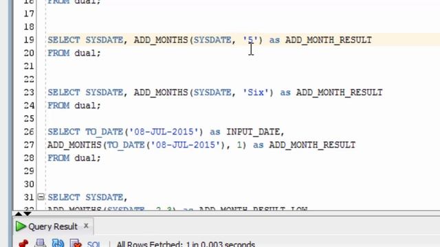 Oracle ADD_MONTHS Function смотреть онлайн