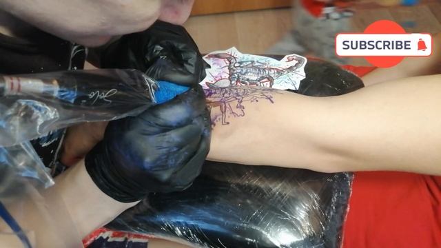Делаю татуировку скорпиона. Часть 1 / В авторском стиле. смотреть онлайн