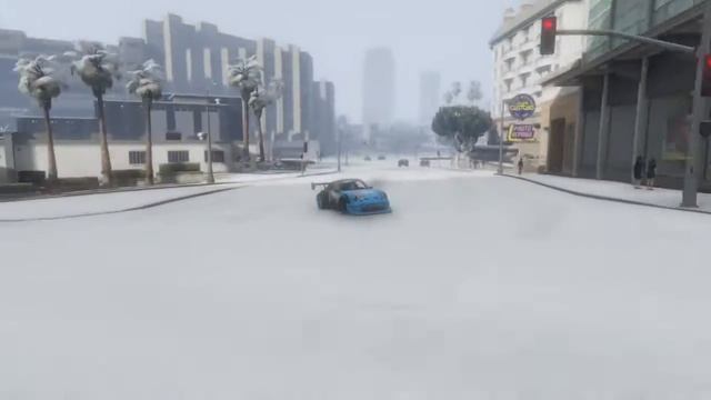 Porsche 964 Turbo drift in snow (GTA5) смотреть онлайн