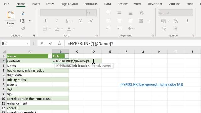 How to create a table of contents in excel with hyperlinks смотреть онлайн
