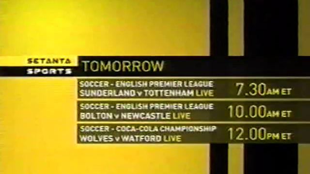 Bumpers and Network IDs for Setanta Sports (Aug. 11, 2007) смотреть онлайн