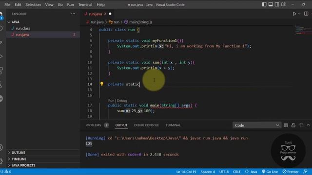 Function in Java | Tutorial in Tamil | Tamil Programmer смотреть онлайн