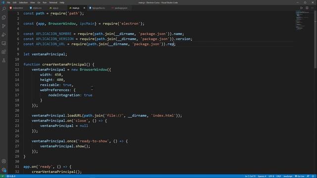 Electron Curso: 198 Obtener Datos de la App Pomodoro desde el Archivo package.json смотреть онлайн