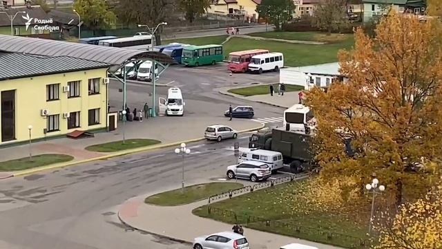 Автозак у автовокзала в Гродно - 31.10.2020 смотреть онлайн