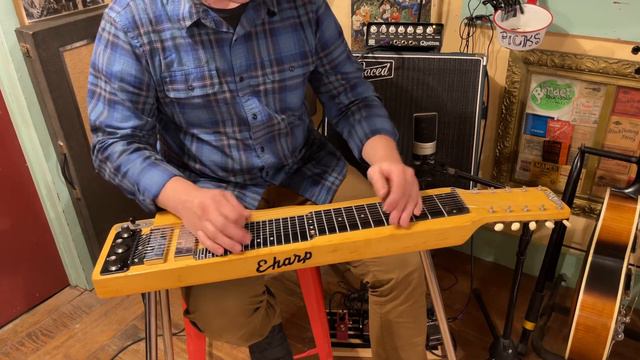 1960 Eddie Alkire Eharp (National-made) 10-string lap steel guitar смотреть онлайн