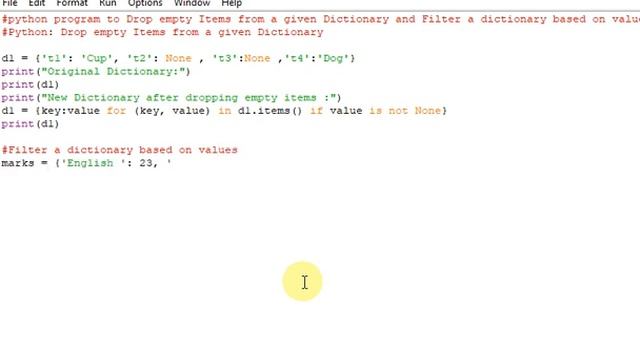 python program to Drop empty Items from a given Dictionary and Filter a dictionary based on values смотреть онлайн