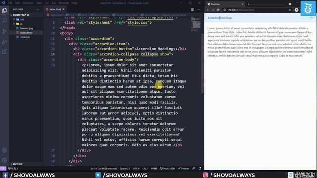 Bootstrap 5 Tutorial for Beginners | Bootstrap Accordion | Part 13 смотреть онлайн