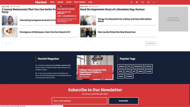 Hunted – A Flowing Editorial Magazine Theme смотреть онлайн