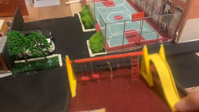 Детская площадка НА МАКЕТЕ! Макет города 1/43. смотреть онлайн
