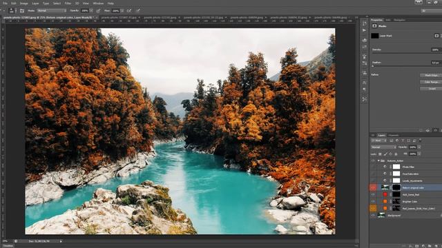 How to create Autumn in Photoshop - Action Tutorial смотреть онлайн