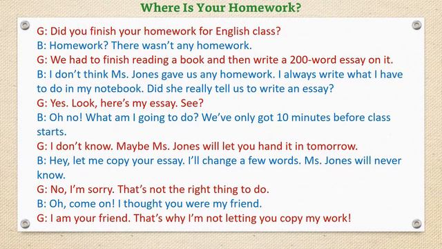 [Unit 1.21] Where Is Your Homework - Listening English Through Dictation смотреть онлайн