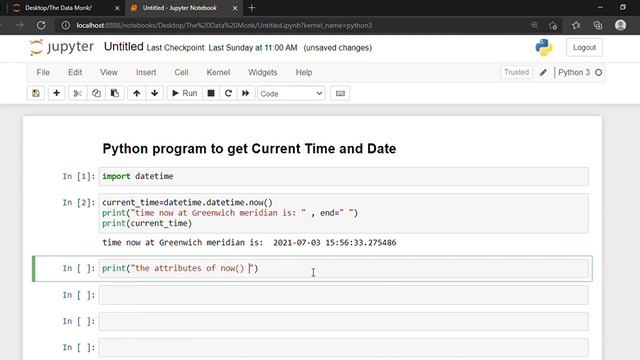 Current Date and Time in Python | Part 38 | Code in Python for Data Science | The Data Monk смотреть онлайн