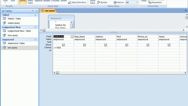 MS Access-Add Criteria to a Query & Run In Hindi смотреть онлайн