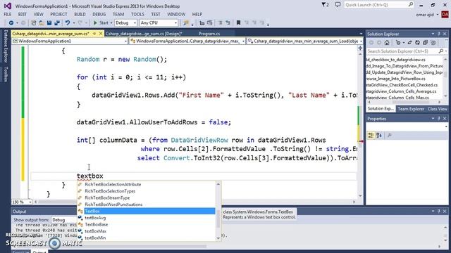 C# Tutorial - How To Get The DataGridView Column Max, Min, Sum, Average Value Using C# [ With Code смотреть онлайн