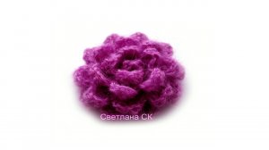 Брошь цветок крючком роза crochet flower Василиса