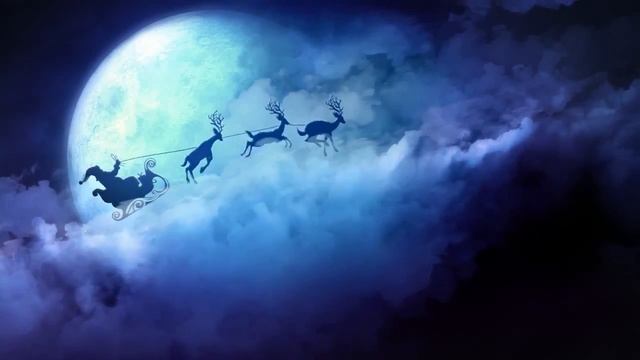 Новогодний футаж. Олени в небе смотреть онлайн
