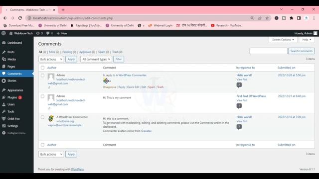 #15 How to Approve, Edit or Delete Comment in WordPress in hindi #WordPressComments смотреть онлайн