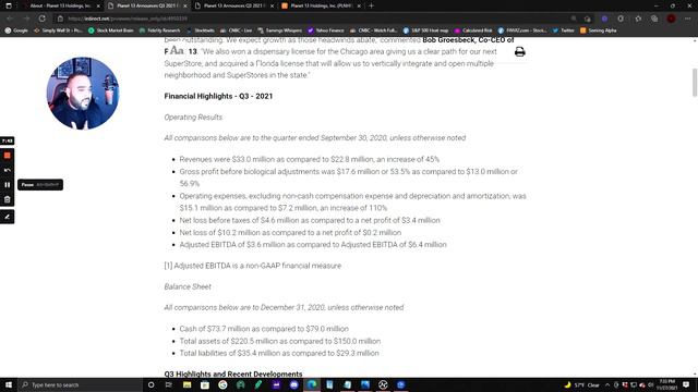 My Take Planet 13 Stock and Earnings смотреть онлайн