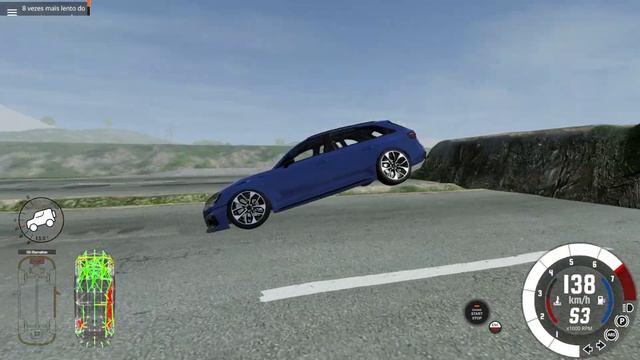 CAR SUSPENSION TEST #6 - (AUDI A4 VS AUDI RS4 ) ON BEAMNG DRIVE IN SLOW MOTION смотреть онлайн