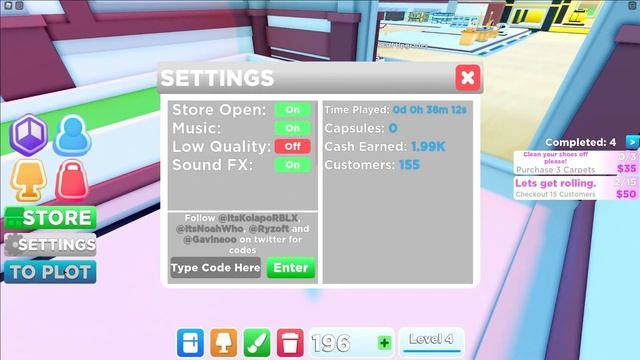 ALL NEW *ROYAL* UPDATE CODES! My Store Roblox смотреть онлайн