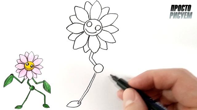 Как нарисовать Цветок Дейзи из Поппи Плейтайм смотреть онлайн
