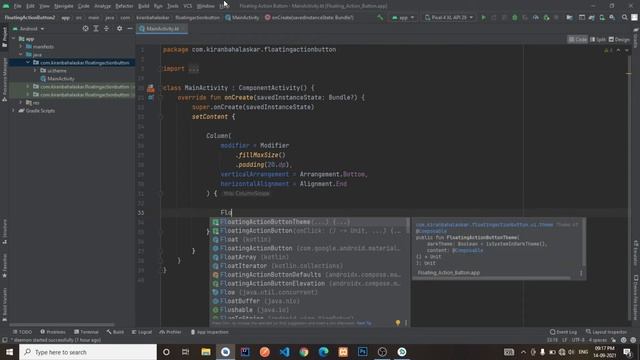 Floating Action Button With Jetpack Compose in Android Studio | Kotlin | Android Tutorials смотреть онлайн