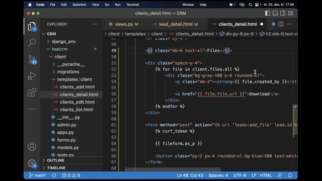 Exporting data - Upload Files - Python Django CRM Course - Part 7 смотреть онлайн