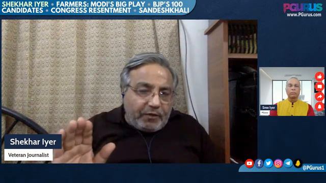 Shekhar Iyer • Farmers: Modi's Big Play • BJP's 100 candidates • Congress Resentment • Sandeshkhali смотреть онлайн