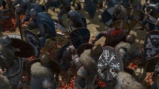 Berserkers vs Royal Huscarls Cinematic Battle. Total War Saga: Thrones of Britannia смотреть онлайн