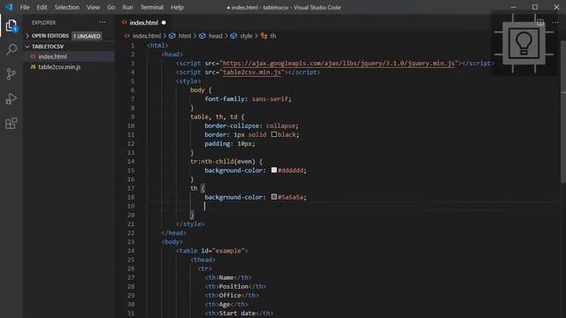 How to Export HTML Table Data to CSV File in Javascript and jQuery смотреть онлайн