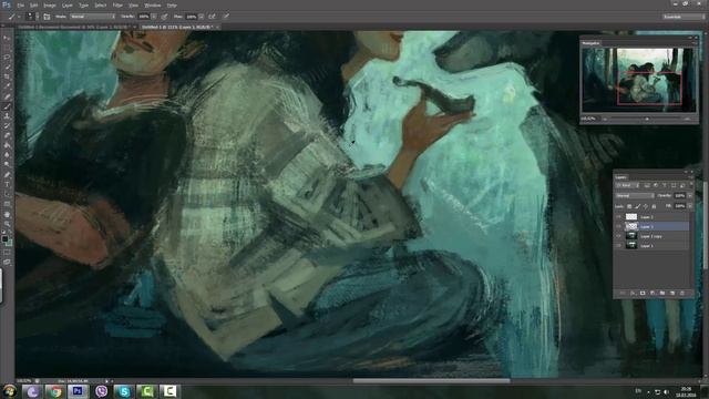 ARTWORK PROCESS ? Wolf,  Rainforest And A Pipe