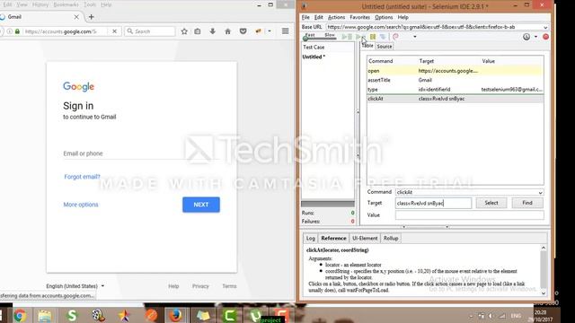Gmail Login Test with Selenium IDE смотреть онлайн