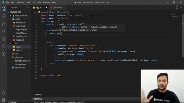 How to Build a Weather App With React JS ?| Live Weather Using React Hook 2022 (हिंदी में ) смотреть онлайн