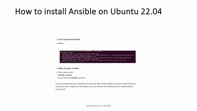 How to install Ansible on Ubuntu 22 04 смотреть онлайн