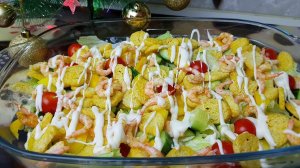 Постный Цезарь с креветками, цыганка готовит. Gipsy cuisine.