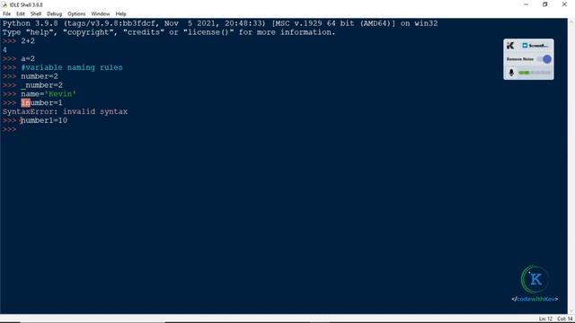 Python tutorials for beginners: Introduction to variables and variable names in Python. смотреть онлайн