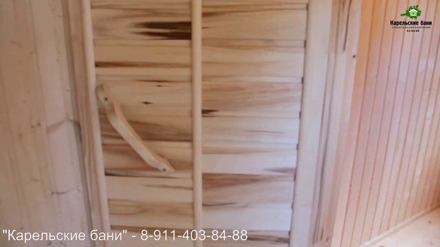 Баня каркасная 3х4 с террасой 2 м "Карельские бани" смотреть онлайн