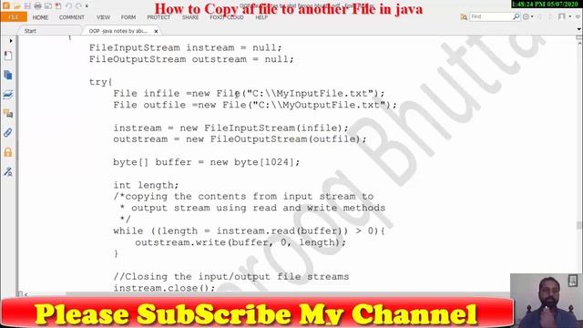 How to copy a Text File in java | How to Read Content from one File & Write in Another File (HINDI) смотреть онлайн