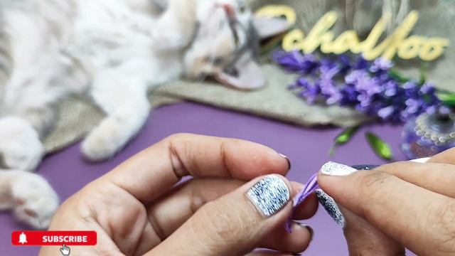DIY lavender flower tutorial/how to make satin ribbon flower смотреть онлайн