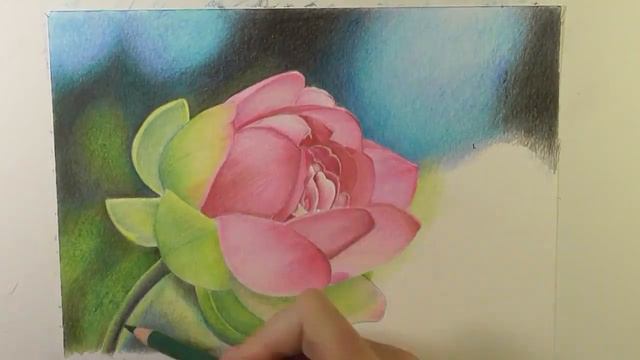 Drawing with colored pencils - flowers смотреть онлайн