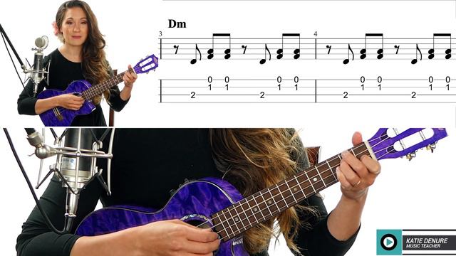 Don't Worry Be Happy EASY Ukulele Tutorial with Fingerpicking смотреть онлайн