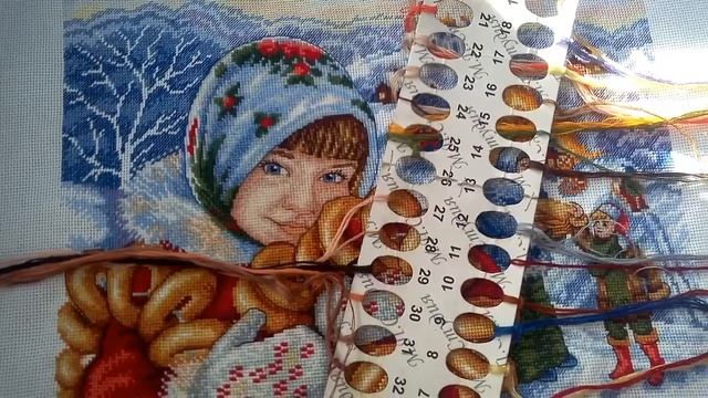 Вышивка крестом. "Гуляй,масленица" МП Студия. Завершение. смотреть онлайн