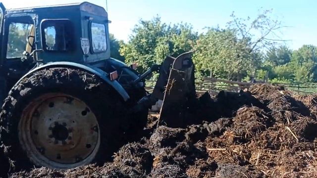 здравствуйте, пытаюсь почистить в загоне у телят,но пока не получается, толстый слой, будет чистить смотреть онлайн