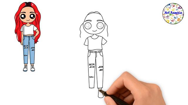 How To Draw Mirta Miler - Mimiermakeup Easy Step By Step Famous TikToker Draw Tutorial - Art Famiya