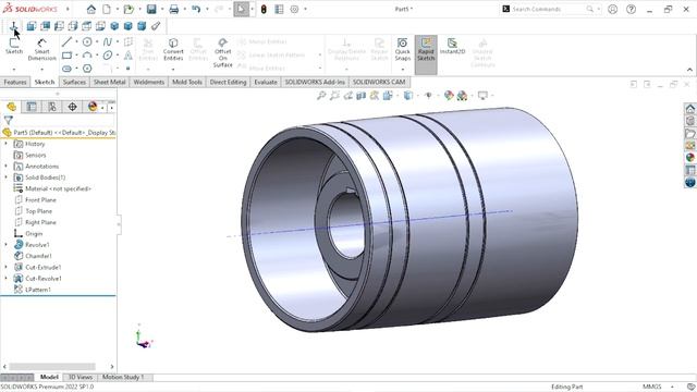 Sketch Gangsaw machine's pulley pedestal parts and assembly | Solidworks tutorial | For Marble bloc смотреть онлайн