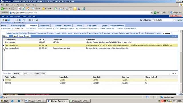 Siebel CRM - Project 6 (Contact Product Policy Implementation) смотреть онлайн