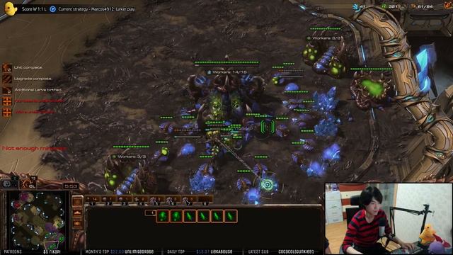 StarCraft 2: Lurker vs GM in ZvZ смотреть онлайн