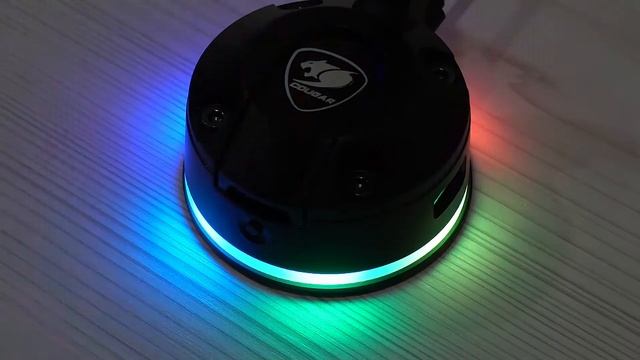 Horizontal/vertical rock-solid headphone stand RGB and USB COUGAR BUNKER S RGB Headphone stand смотреть онлайн